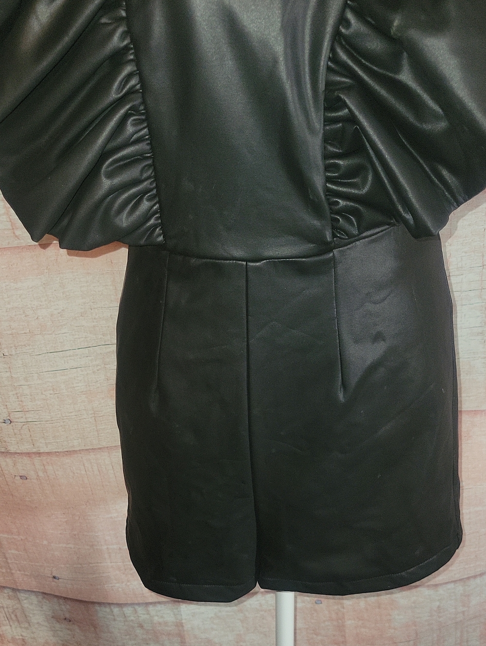 Akira Faux Leather Romper - Picture 3 of 10